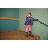 COPENHAGEN COLORS Navy Flower Aop 2 I 1 Puffer Jakke M/ Removable Ærmer