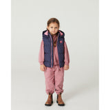 COPENHAGEN COLORS Navy Flower Aop 2 I 1 Puffer Jakke M/ Removable Ærmer
