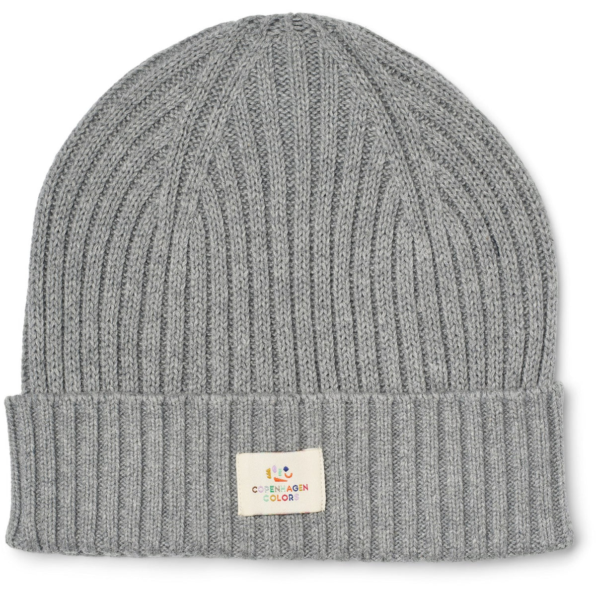 COPENHAGEN COLORS Grey Melange Bomuld Strikket Classic Beanie