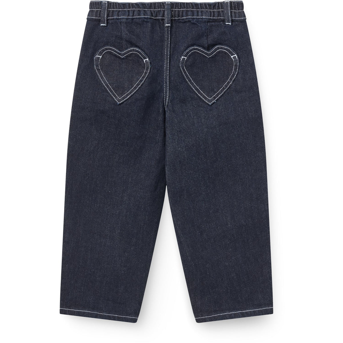COPENHAGEN COLORS Raw Denim Organic Balloon Denim Bukser M/ Hearts Back Pockets