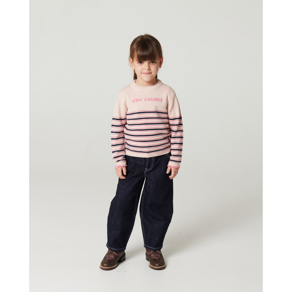 COPENHAGEN COLORS Raw Denim Organic Balloon Denim Bukser M/ Hearts Back Pockets