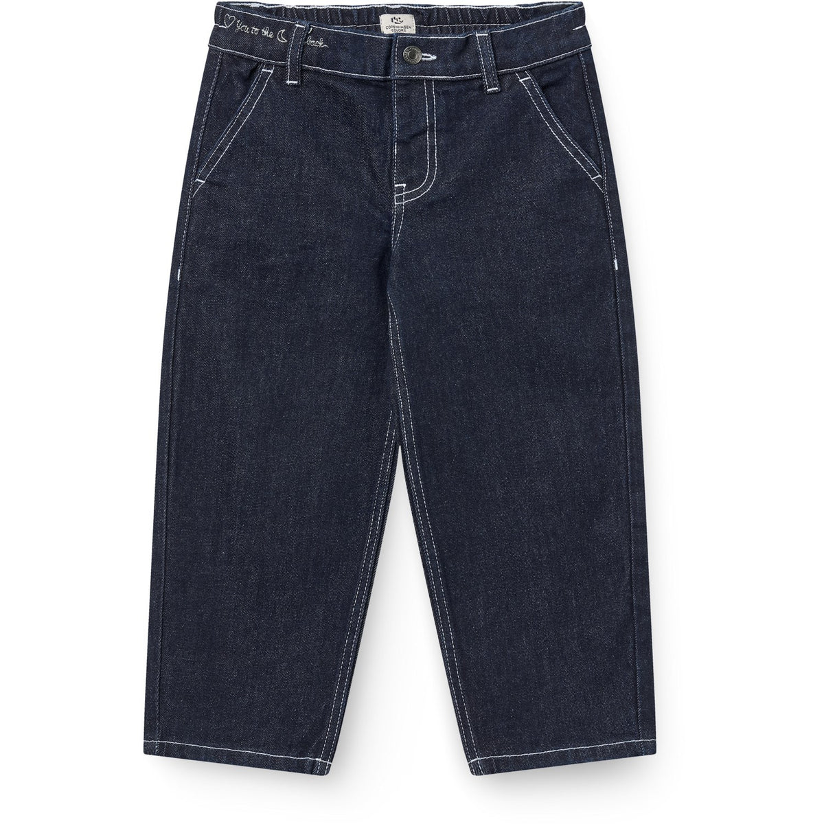 COPENHAGEN COLORS Raw Denim Organic Balloon Denim Bukser M/ Hearts Back Pockets