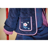 COPENHAGEN COLORS Navy Quiltet Corduroy Jakke M/ Embroidery
