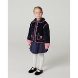 COPENHAGEN COLORS Navy Quiltet Corduroy Jakke M/ Embroidery