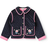 COPENHAGEN COLORS Navy Quiltet Corduroy Jakke M/ Embroidery
