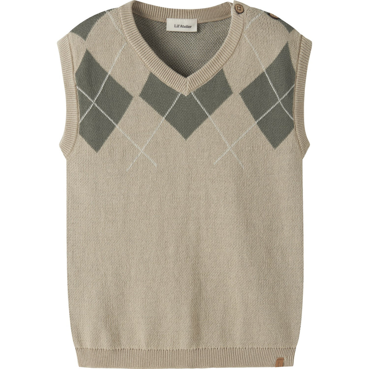 Lil'Atelier White Pepper Mulled Basil Nmmronan Strik Vest Lil