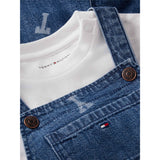 Tommy Hilfiger Denim Medium 01-Blue Denim Dungaree Sæt