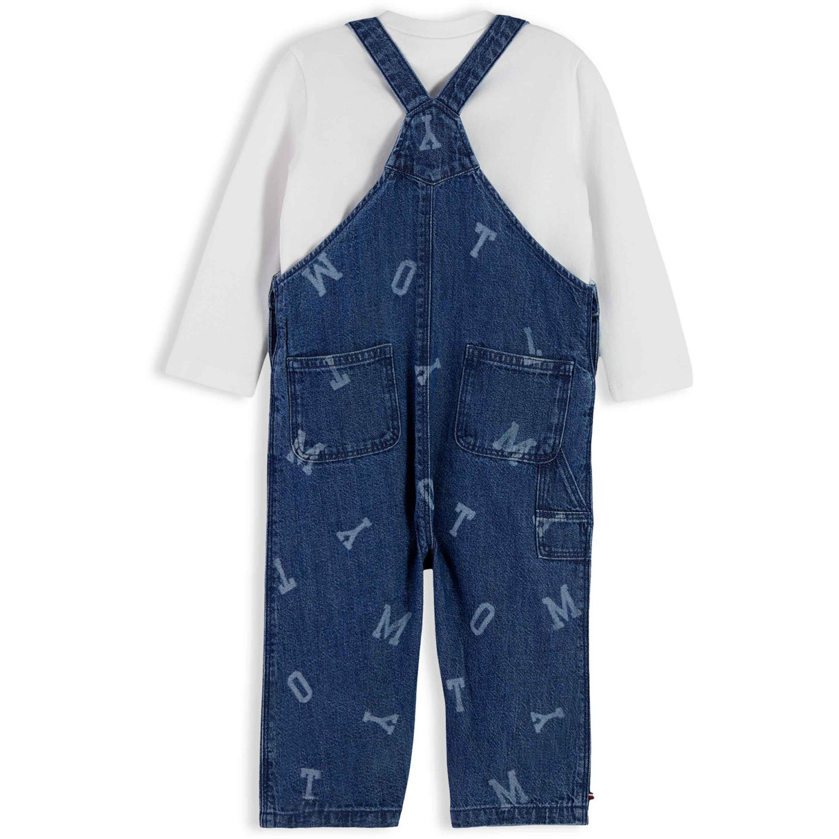 Tommy Hilfiger Denim Medium 01-Blue Denim Dungaree Sæt