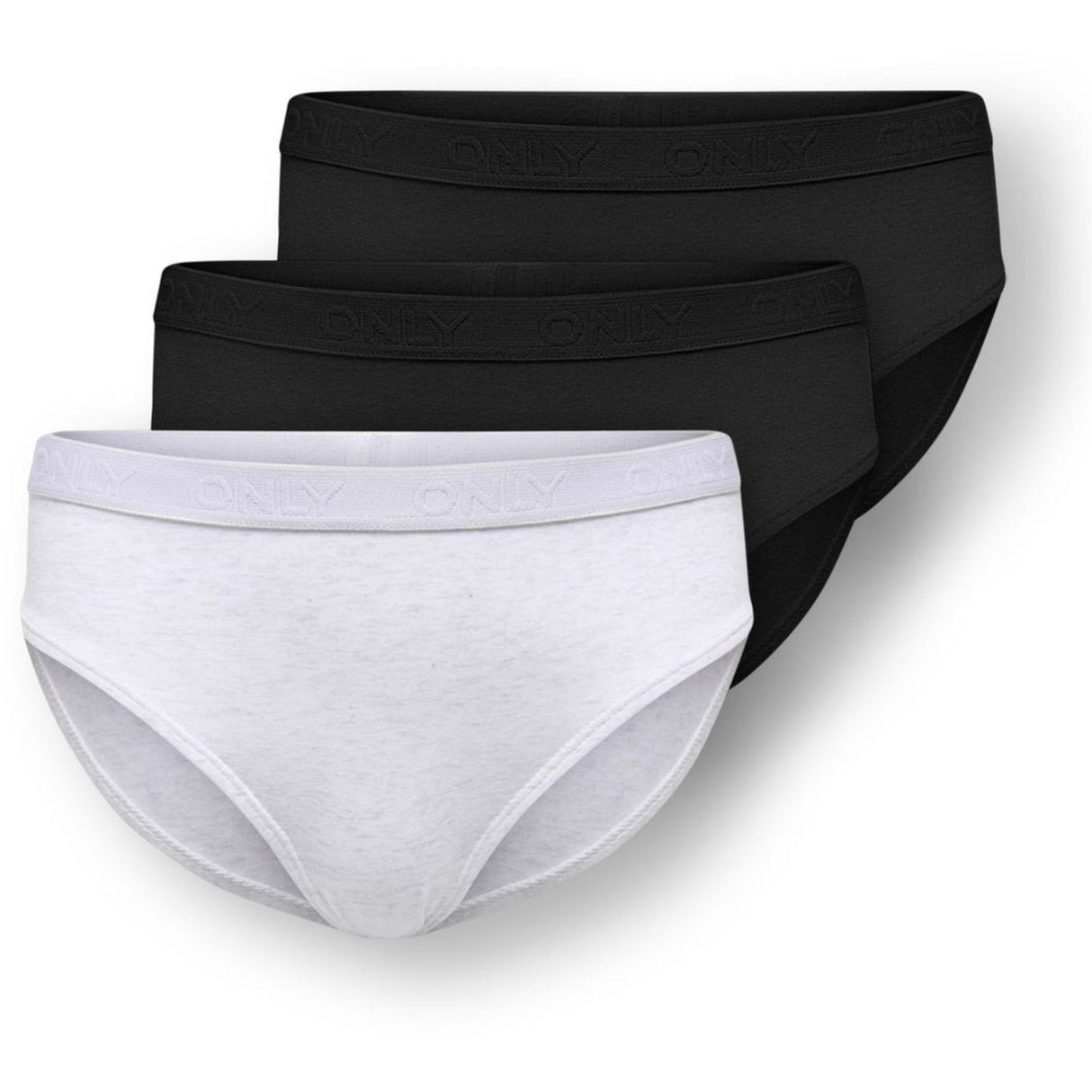 kids ONLY Super Light Grey Melange Koglola 3-Pak Logo Underbukser Acc Noos