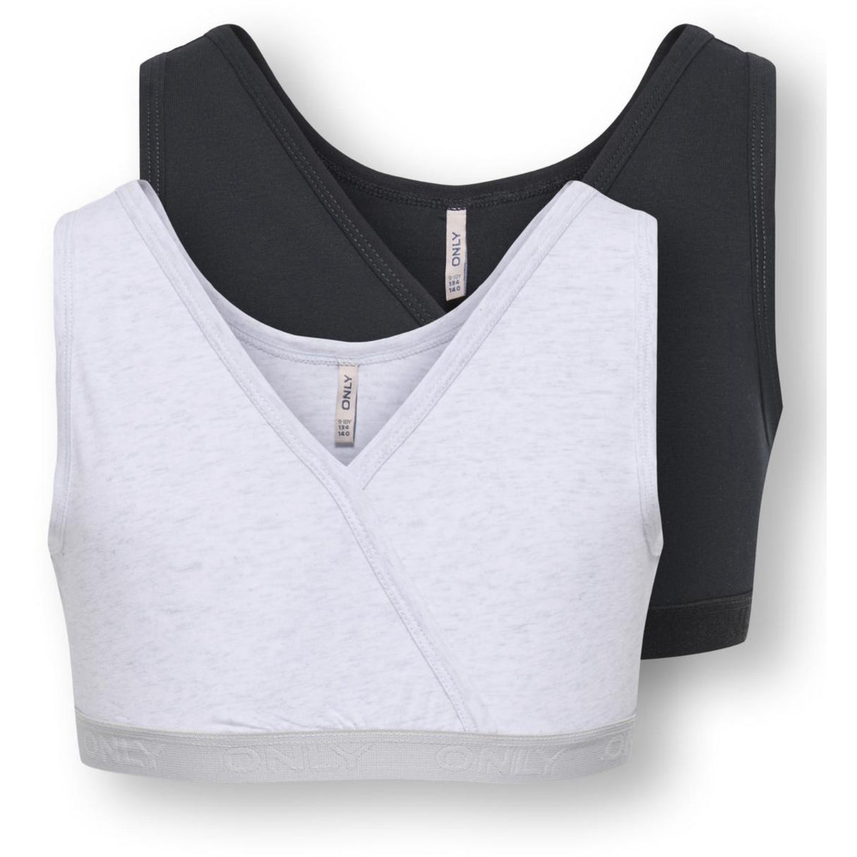 kids ONLY Super Light Grey Melange Koglola 2-P Vendbar Logo Top Acc Noos