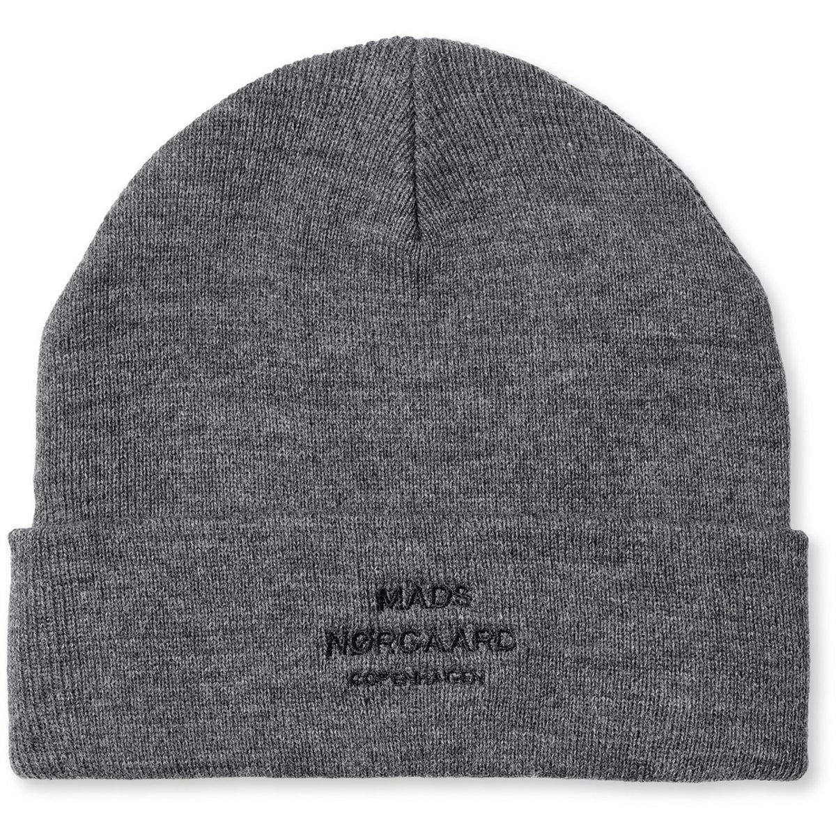 Mads Nørgaard Charcoal Melange Match Isak Ambas Logo Beanie