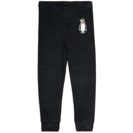 Mini Rodini Black Penguin Patch Microfleece Trousers