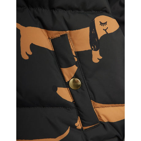 Mini Rodini Black Dog AOP Hooded Puffer