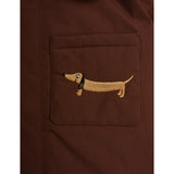 Mini Rodini Brown Vatteret Nylon Parka Med Faux Pels Krave