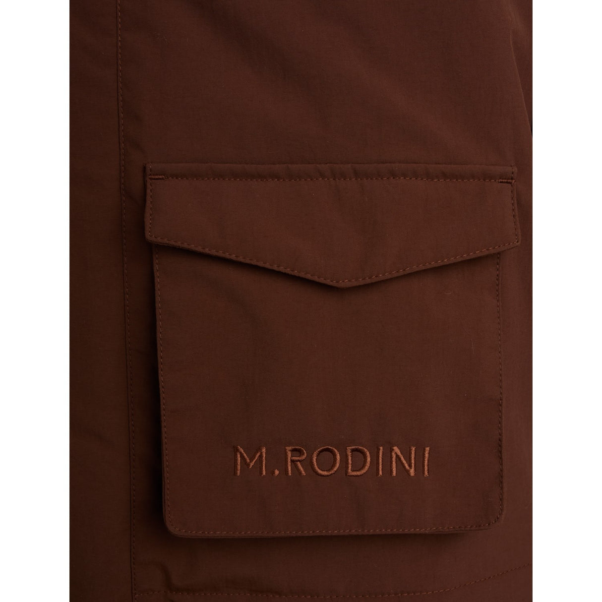 Mini Rodini Brown Vatteret Nylon Parka Med Faux Pels Krave