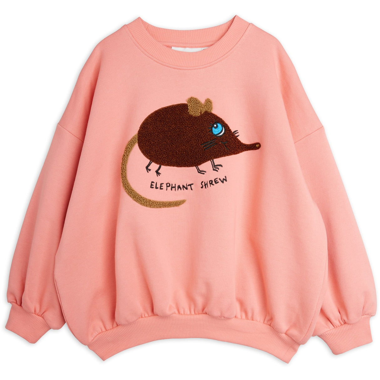 Mini Rodini Pink Elephant Shrew Chenille Sweatshirt