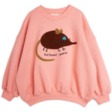 Mini Rodini Pink Elephant Shrew Chenille Sweatshirt
