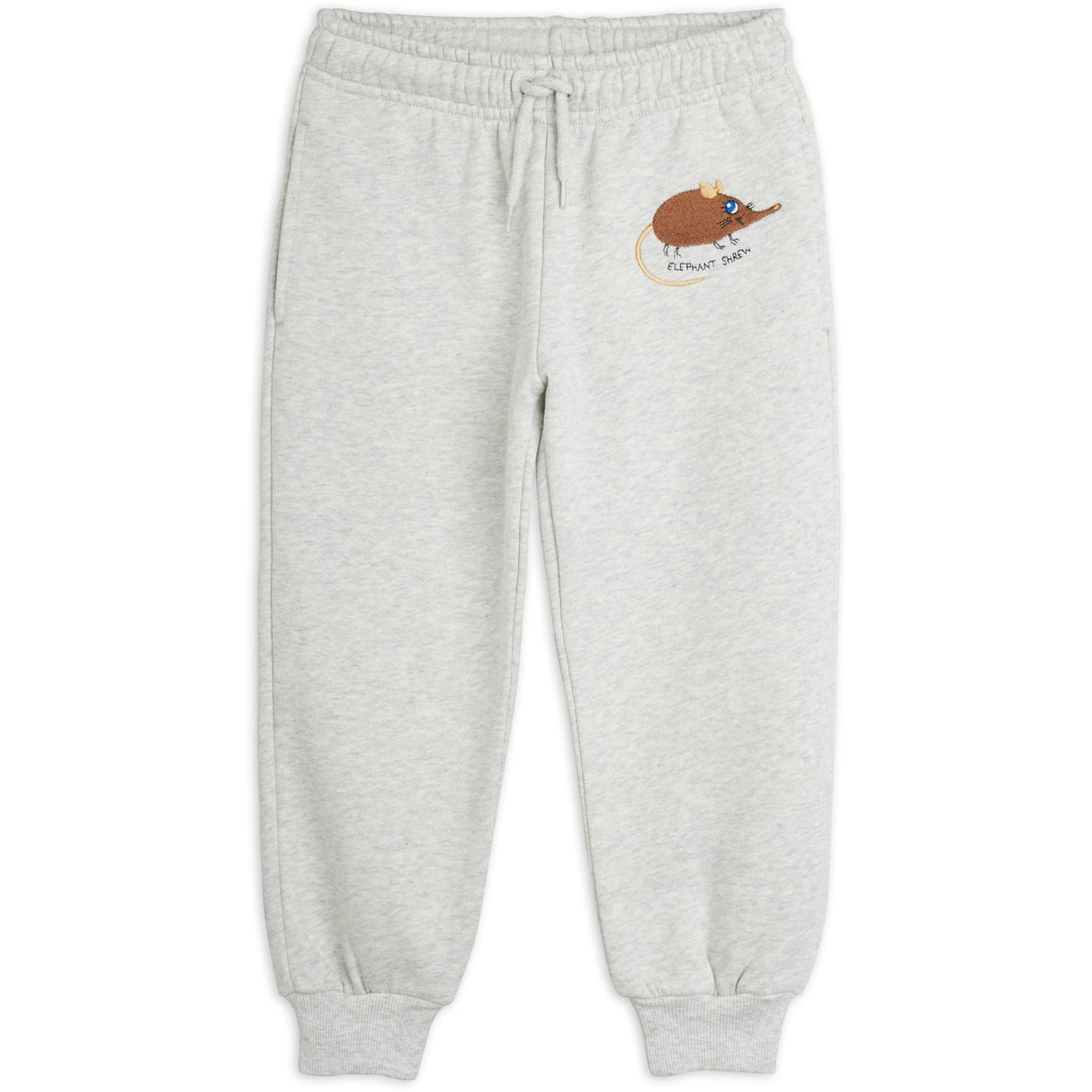 Mini Rodini Grey Melange Elephant Shrew Emb Sweatpants