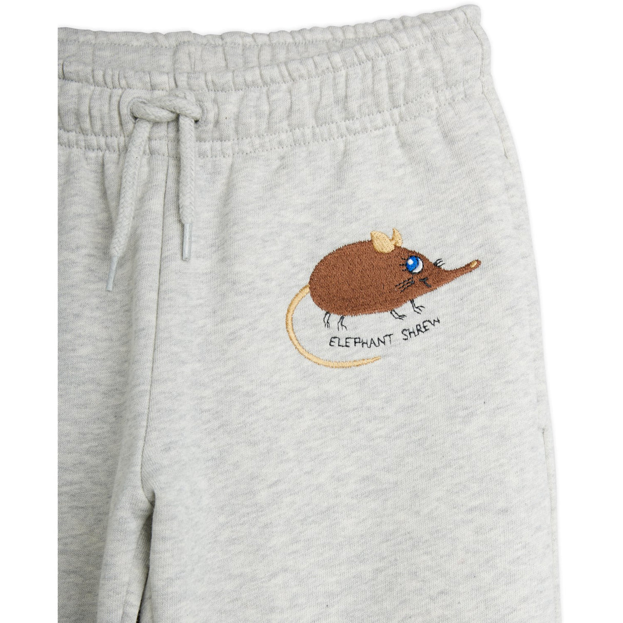 Mini Rodini Grey Melange Elephant Shrew Emb Sweatpants