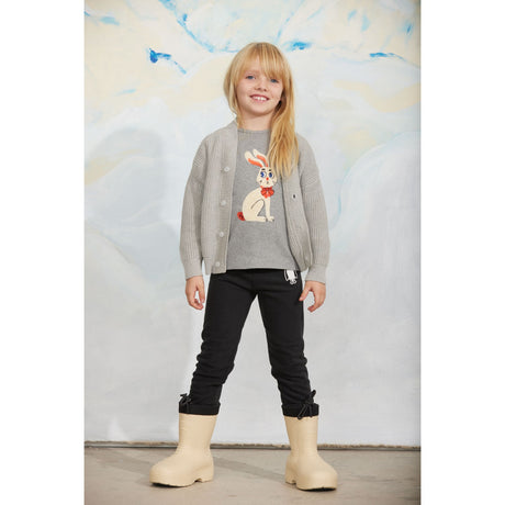 Mini Rodini Black Penguin Patch Microfleece Trousers