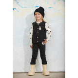 Mini Rodini Black Penguin Patch Microfleece Vest