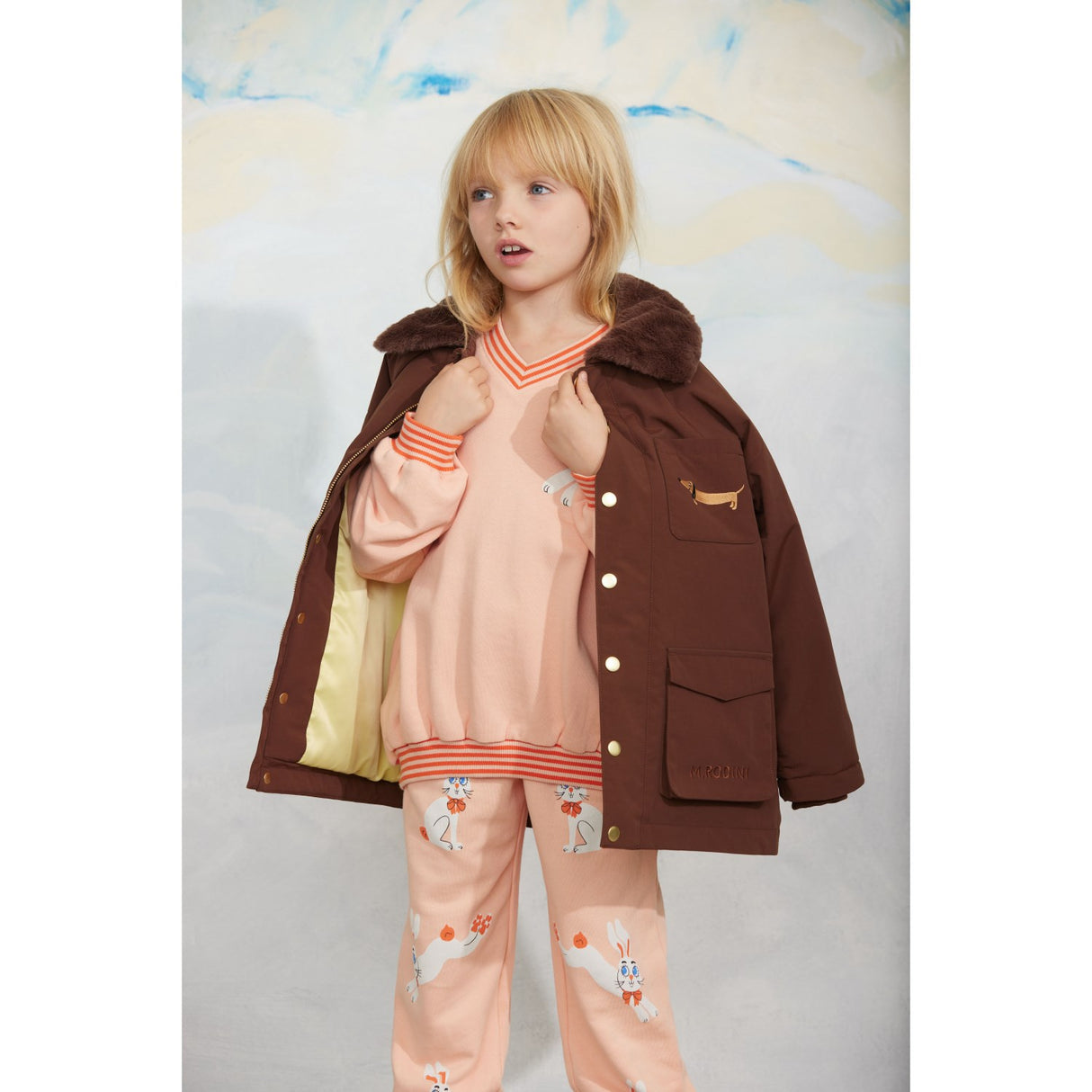 Mini Rodini Pink Rabbits Sp Sweatshirt