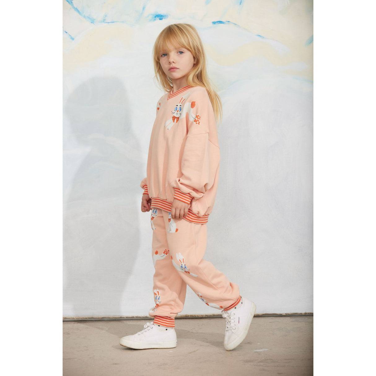 Mini Rodini Pink Rabbits Sp Sweatshirt