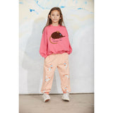 Mini Rodini Pink Elephant Shrew Chenille Sweatshirt