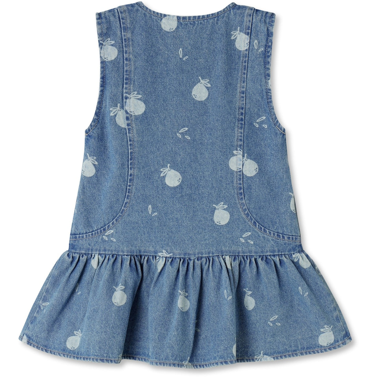 Fliink Medium Blue Aop Don Denim Spencer Kjole