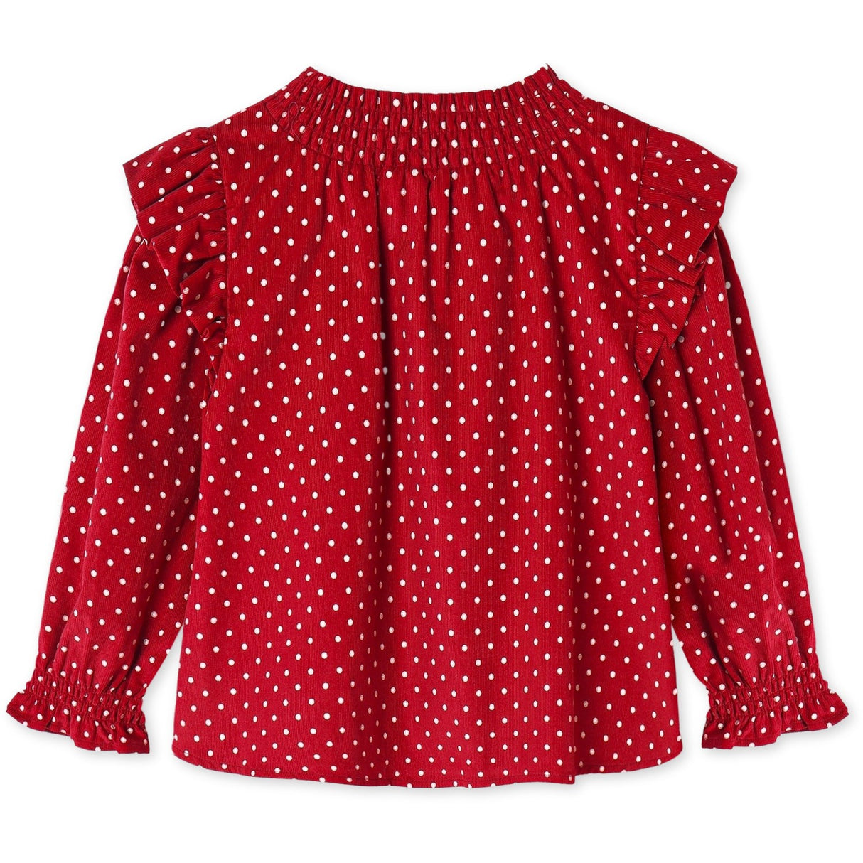 Fliink Red Bud Dot Dolly Dot Bluse