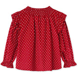 Fliink Red Bud Dot Dolly Dot Bluse