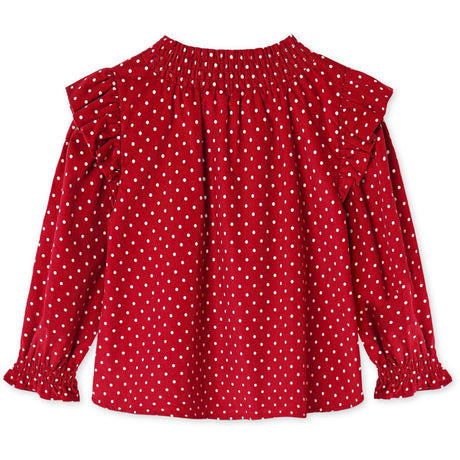 Fliink Red Bud Dot Dolly Dot Bluse