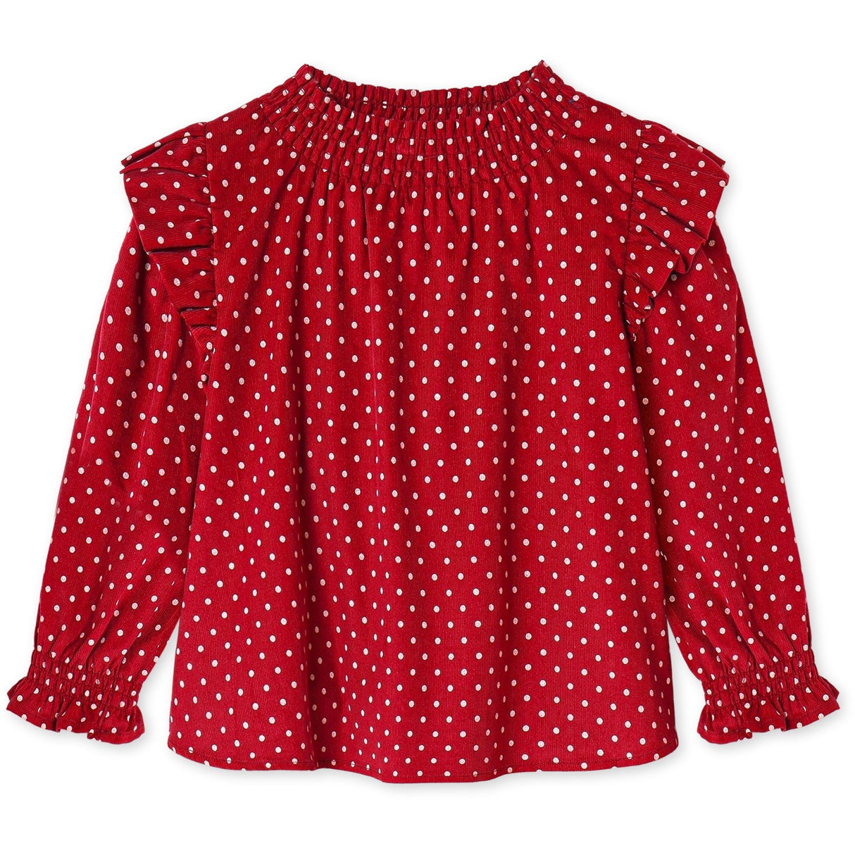 Fliink Red Bud Dot Dolly Dot Bluse