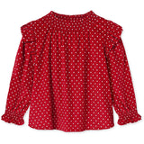 Fliink Red Bud Dot Dolly Dot Bluse
