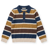 Fliink Insignia Multi Stripe Benny Ls Polo