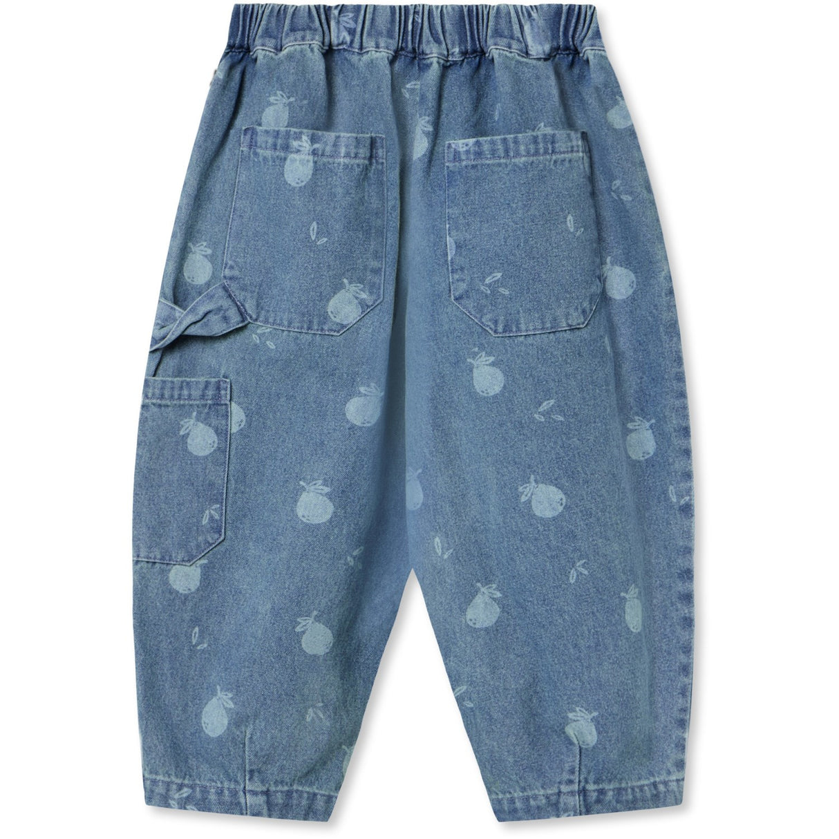 Fliink Medium Blue Aop Don Denim Duna Cargo Bukser