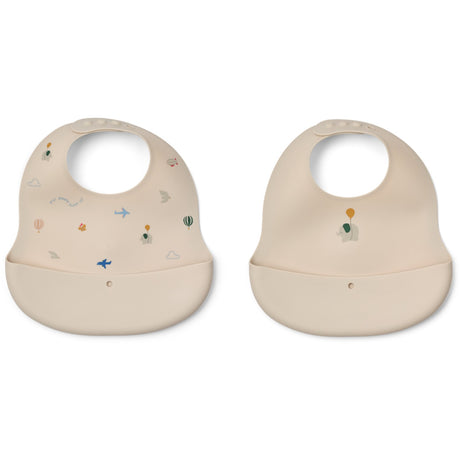 LIEWOOD Flying / Sandy Ember Printed Hagesmæk 2-pack