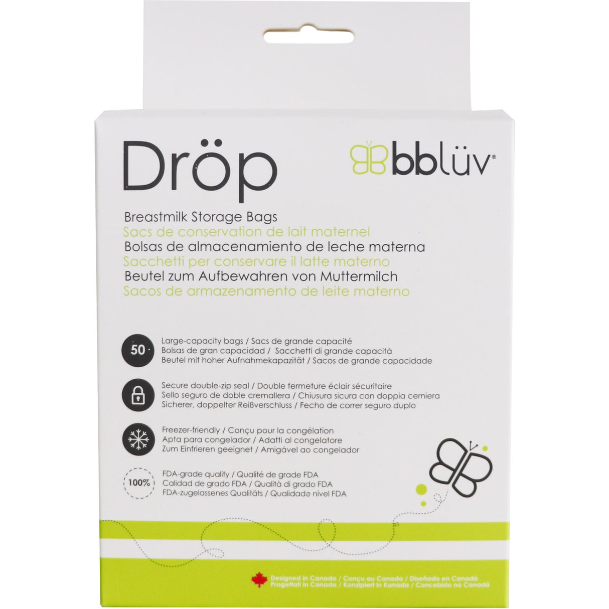 bblüv Transparent Breast Milk Opbevaring Bags 50 Pak