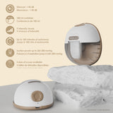 bblüv White/Beige Portable Elektrisk Dobbelt Breast Pump Med Heating