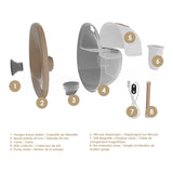 bblüv White/Beige Portable Elektrisk Enkelt Breast Pump Med Heating