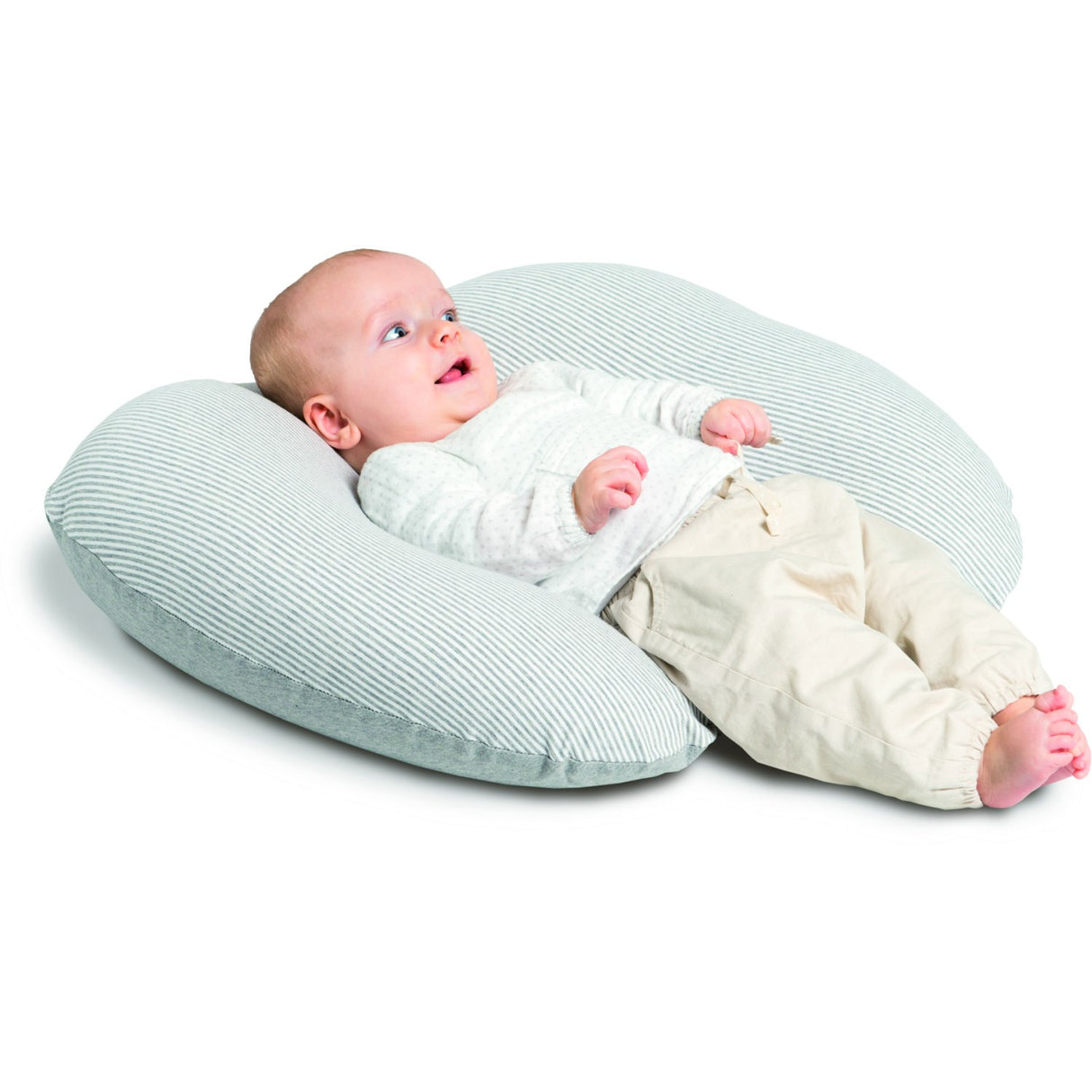 Doomoo Striped Grey Nursing Pude