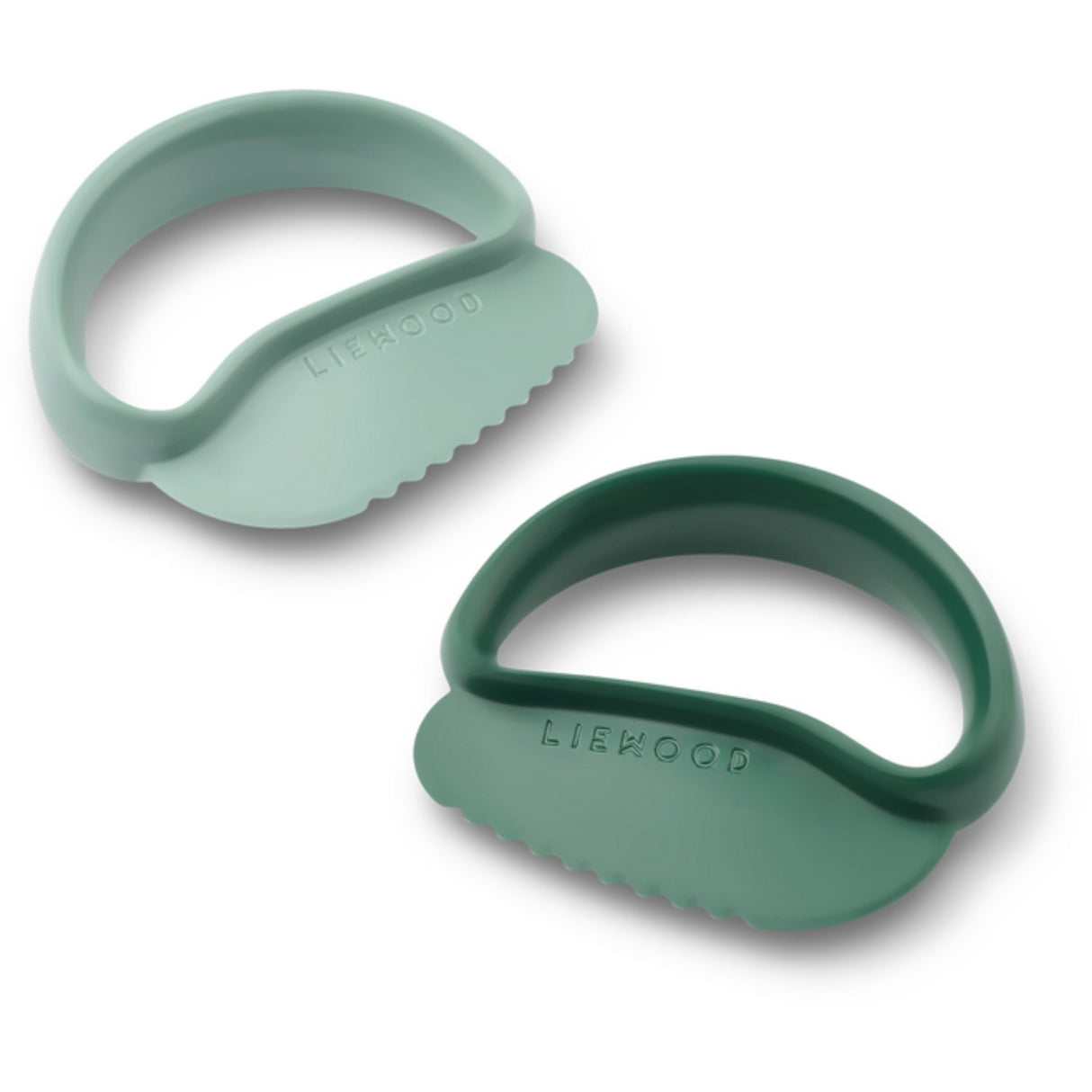 LIEWOOD Peppermint / Garden Green Riven Toddler Safe Cutter 2-Pak