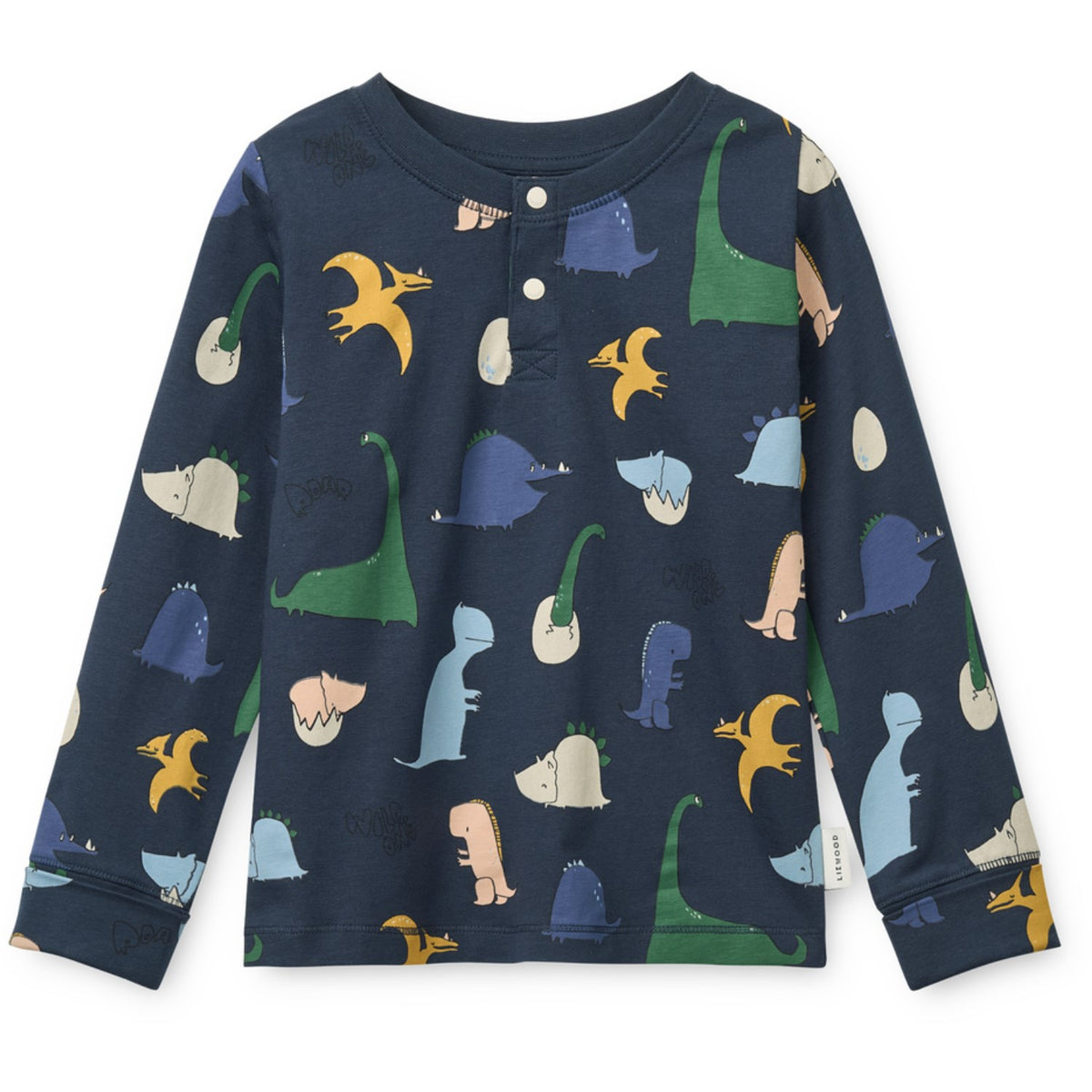 LIEWOOD Dino Roar / Classic Navy Wilhelm Grow Printed Pyjamas Sæt