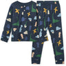 LIEWOOD Dino Roar / Classic Navy Wilhelm Grow Printed Pyjamas Sæt