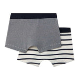 Petit Bateau Navy Stripe Boxershorts 2-Pak