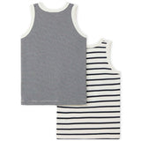 Petit Bateau Navy Stripe Undertrøje 2-Pak
