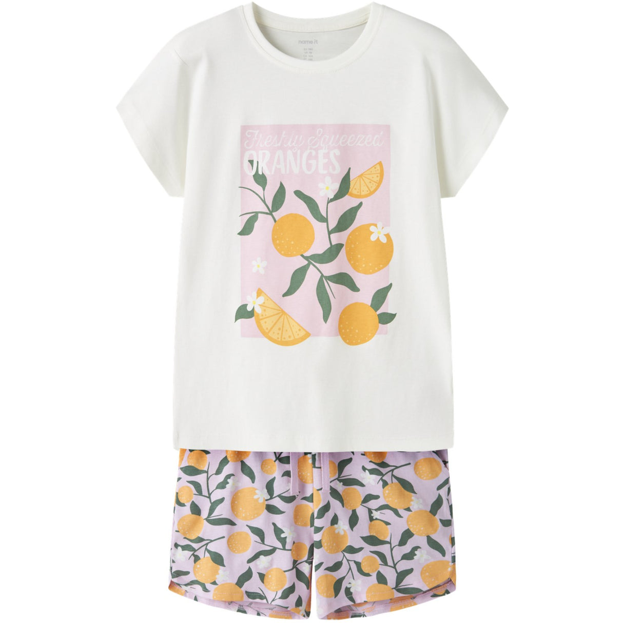 Name It Cloud Dancer Oranges Nkfvigea Capsl Top Sæt