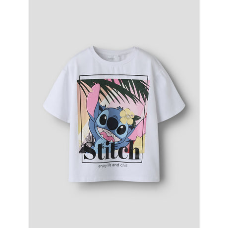 Name It Bright White Nkfaftina Stitch Ss Nreg Top Box Wdi