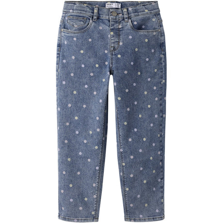 Name It Medium Blue Denim Dots Nmfpbella Mor Shaped Jeans 3555-Sz