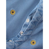 Name It Medium Blue Denim Sunflower Emb Nbfsage Dnm Overall 2232-Yb